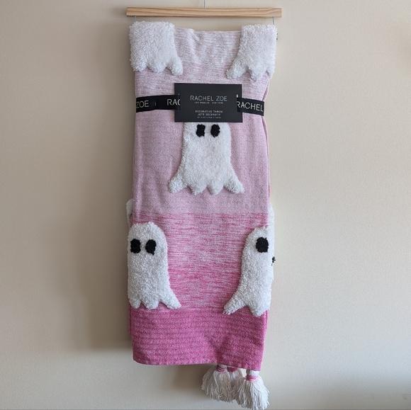 Rachel Zoe Other - ❌SOLD❌Viral 🎥 Rachel Zoe Raised Fluffy Ghost Throw Blanket, Heathered Pink 🩷
